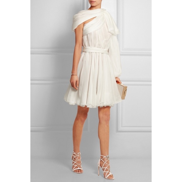 FAITH CONNEXION One-shoulder silk-chiffon dressNWT - Picture 9 of 10